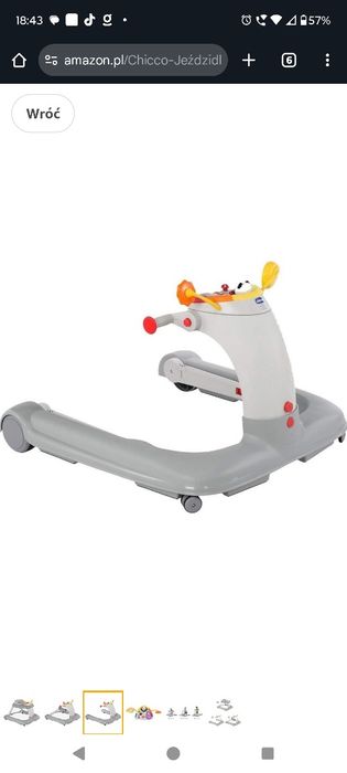 Chodzik pchacz jeździk 3w1 Chicco