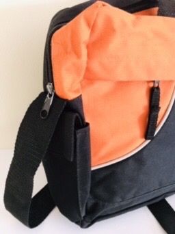 Lekka torba na laptopa dokumenty pomarańczowa czarna