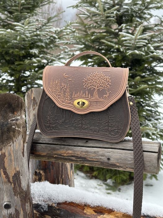 Шкіряна сумка ручної роботи