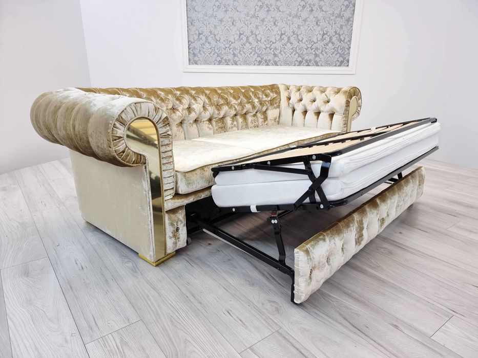 Sofa Chesterfield GLOSS 3-osobowa z funkcją spania