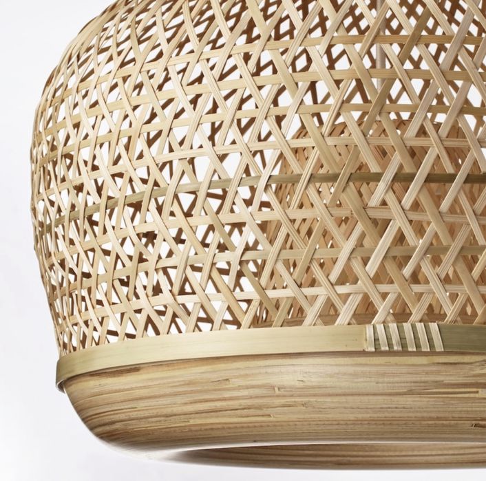 Candeeiro de teto suspenso em bambu Ikea Novo co