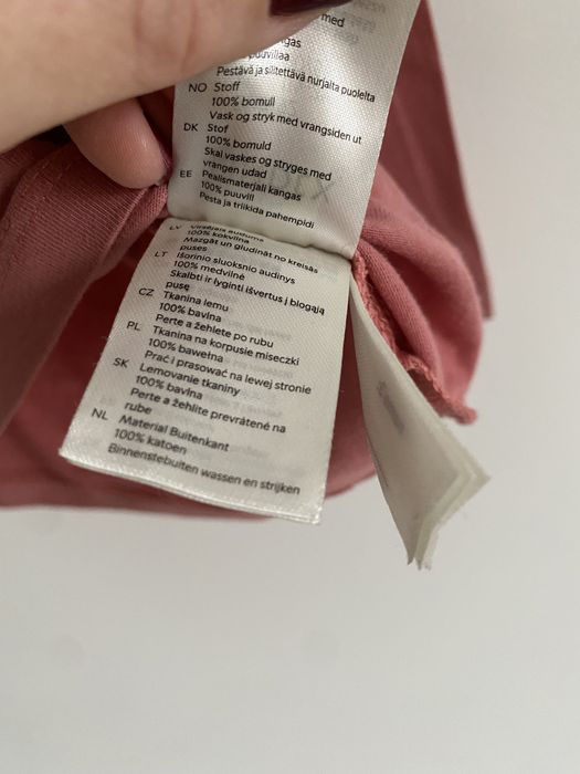 Bluzka lindex różowa 92 kwiatki kołnierzyk