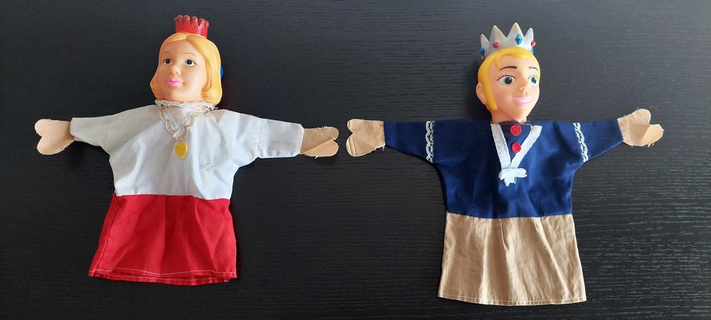 Conjunto de fantoches antigos em plástico da Hamleys