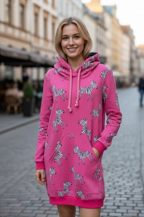 Auri &Lili nowa ciepła sukienka/bluza Ahankara M/L