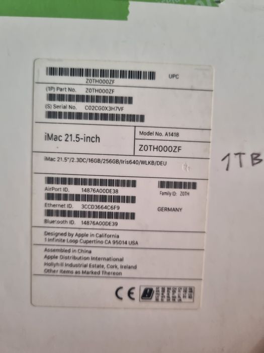Computador IMac 21.5