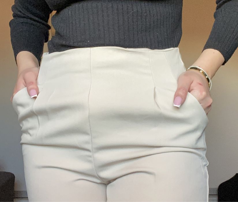 Eleganckie spodnie beżowe XL