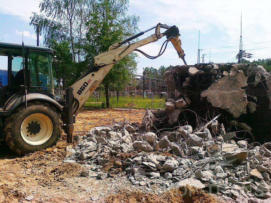 Usługi Koparko Ładowarką, Koparką Kołową OBROTÓWKA, Koparka z młotem.