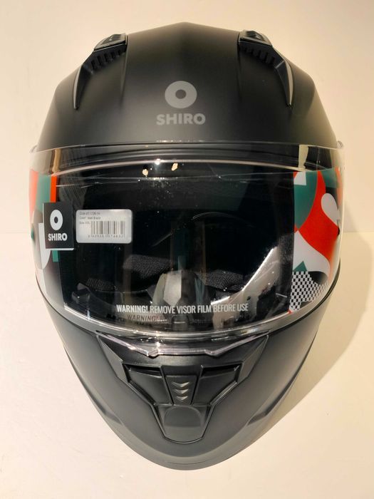 Capacete Shiro integral dupla-viseira mota scooter novo