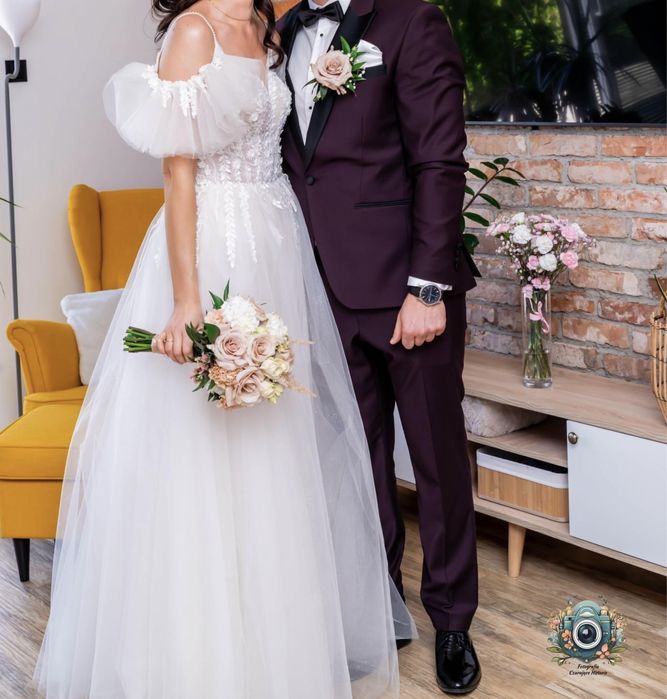 Piękna suknia ślubna hiszpanka