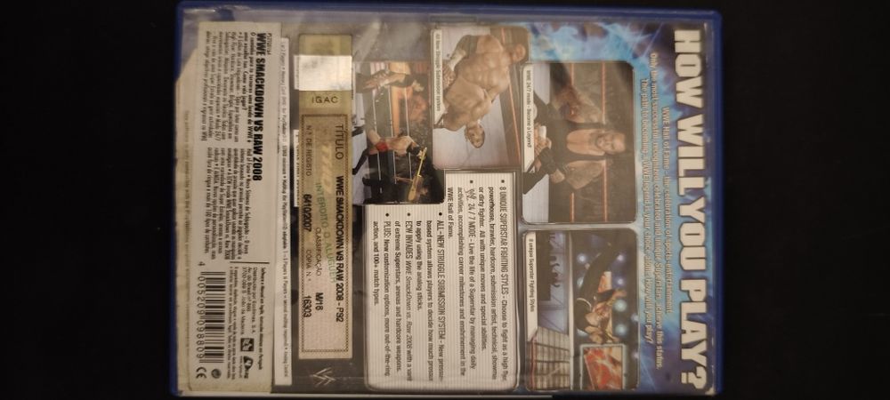 Smack down vs raw 2008 jogo ps2