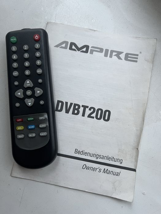 Пульт для цифровой DVB-T2 ресивер Ampire DVBT2000.