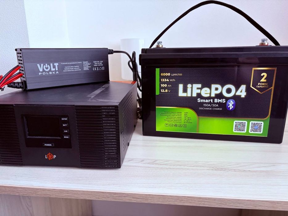 Комплект резервного живлення ДБЖ + акумулятор + додаткова зарядка 20A Volt Polska