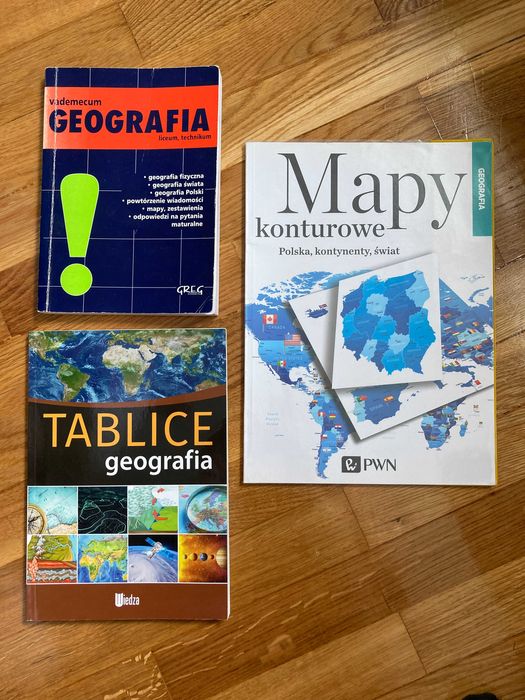 Geografia vademecum Tablice geograficzne Mapy konturowe