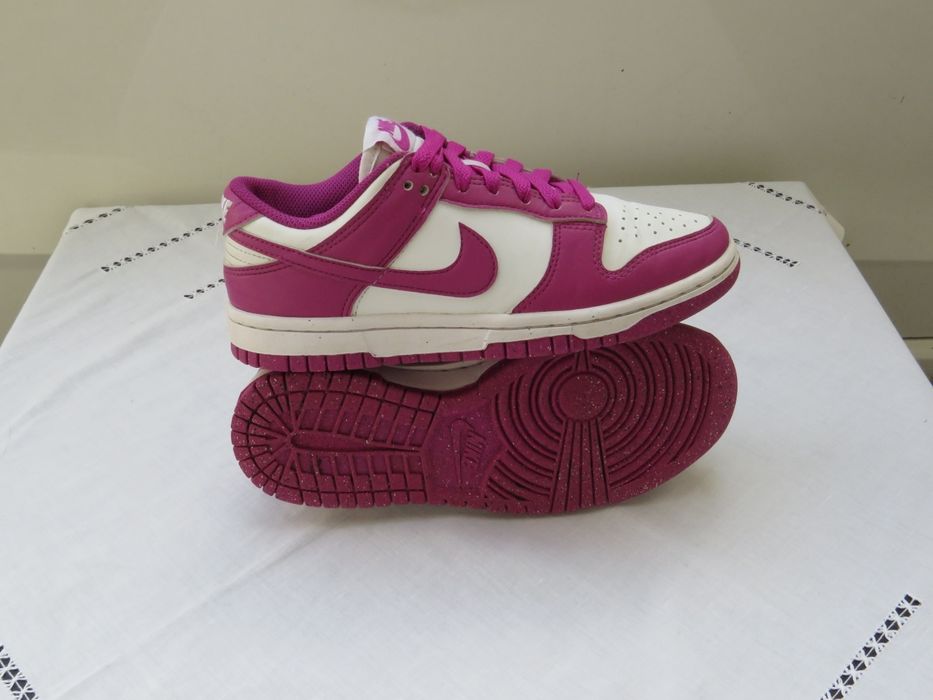 Nike Dunk Low White Pink - Rosa Forte - Tamanho 35.5