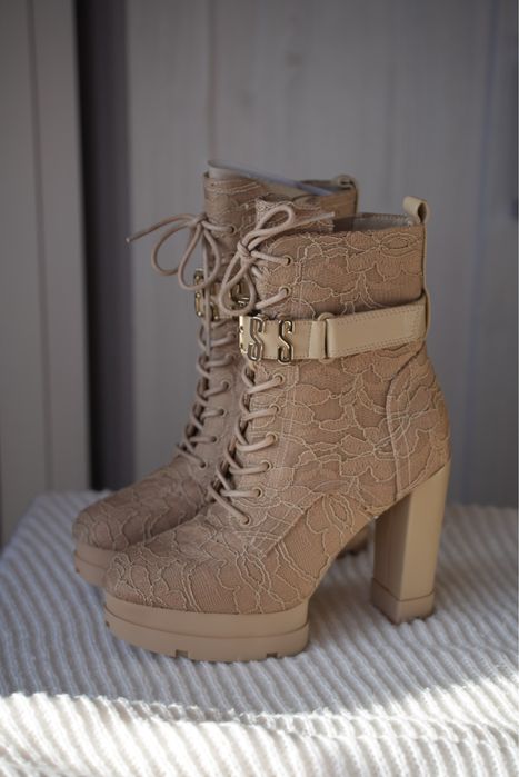 Guess Biola nude botki damskie r. 38 nowe oryginalne botki na słupku