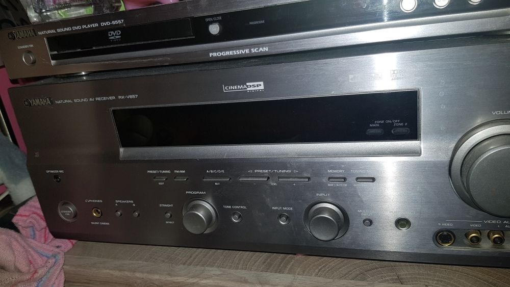 Amplituner Yamaha rx-v657 pilot ,dvd s557 pilot .mikrofon cal.680zł