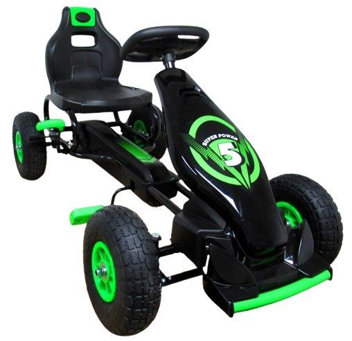 Gokart G8 Zielony, Gokart Dziecięcy, Pompowane Koła