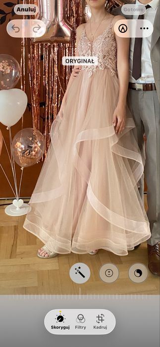 Piękna sukienka bal, studniówka, wesele. Jak nowa