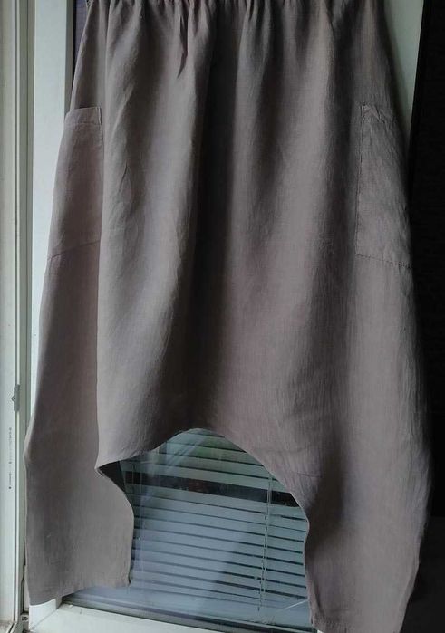 Бохо брюки штаны  льон one size лляні