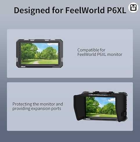 Vendo Monitor FEELWORLD P6XL com Gaiola Nitze