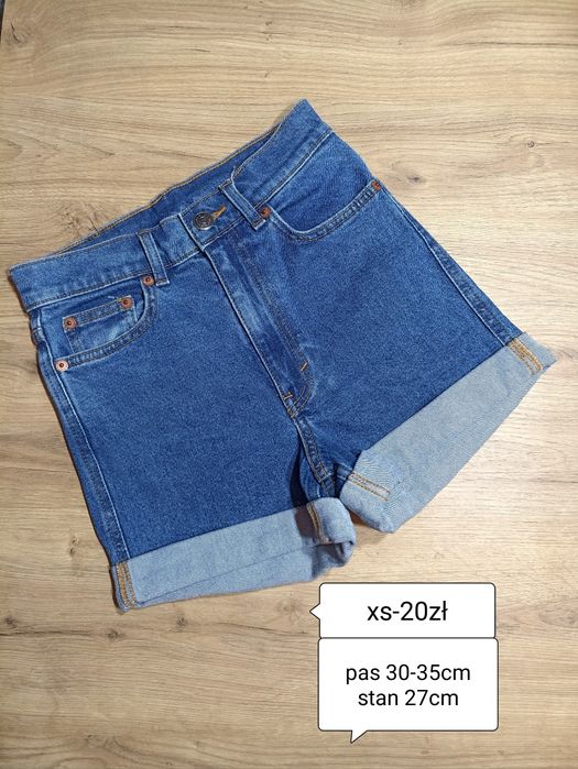 Jeansowe krótkie spodenki rozmiar XS