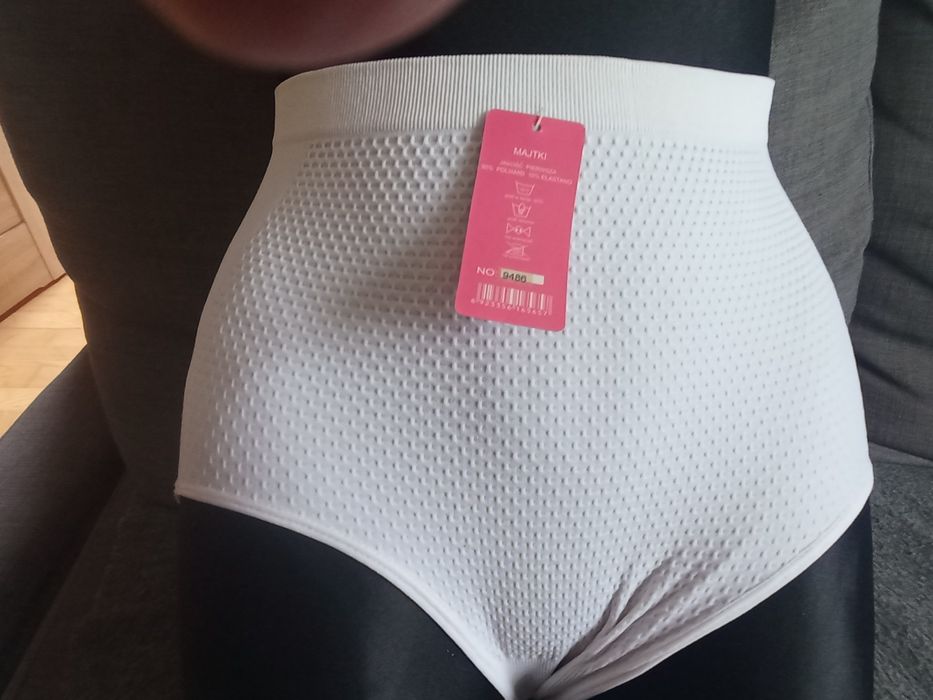 Białe nowe modelujące wyszczuplające majtki