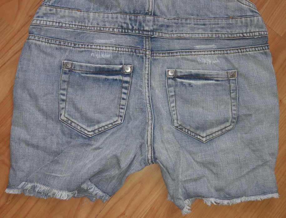 Spodenki ogrodniczki jeans jeansowe River Island S