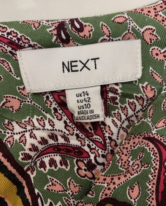 Sukienka kolorowa paisley boho etno bufiaste rekawy wiskoza 40 42