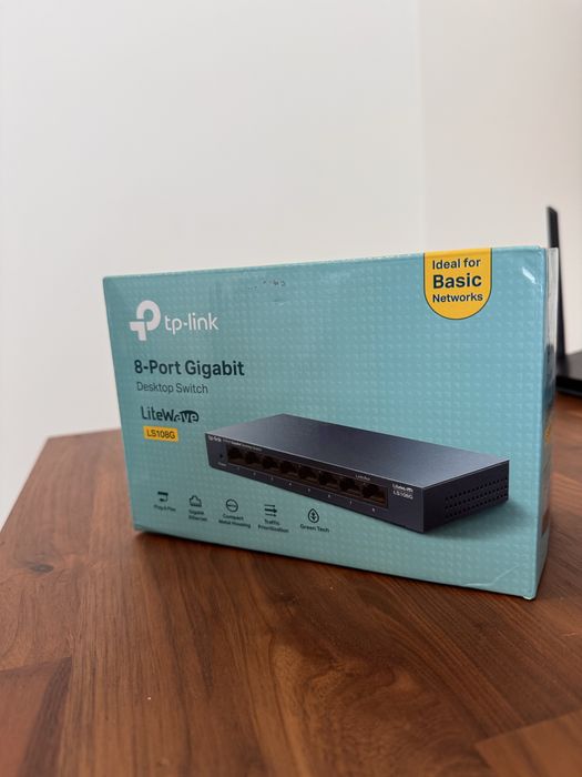 Switch rede TP-link 8 portas gigabit LS108G