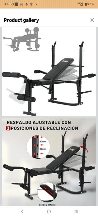 Banco musculação completo