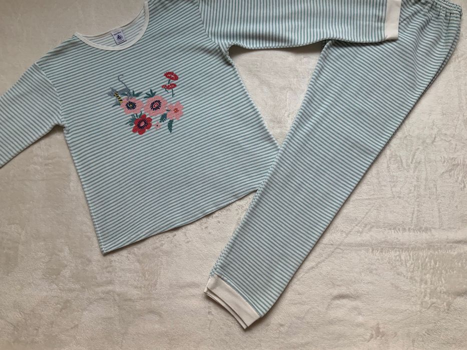 Ciepła piżama piżamka Petit bateau rozm 140