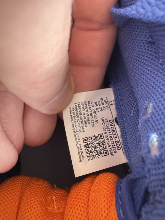 Кроссовки Оригинал Nike dunk low retro 45
