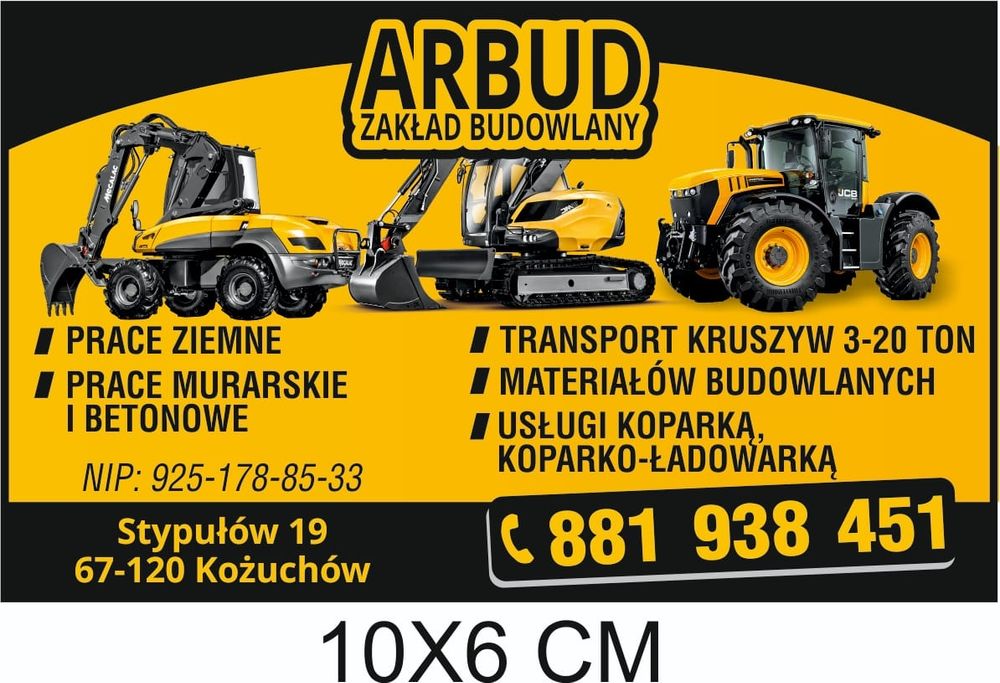 Usługi koparko ładowarką, transport