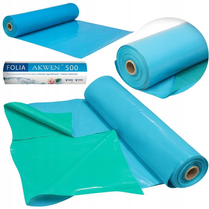 Folia do oczka wodnego oczek 6x9m.  Niebiesko/Zielona