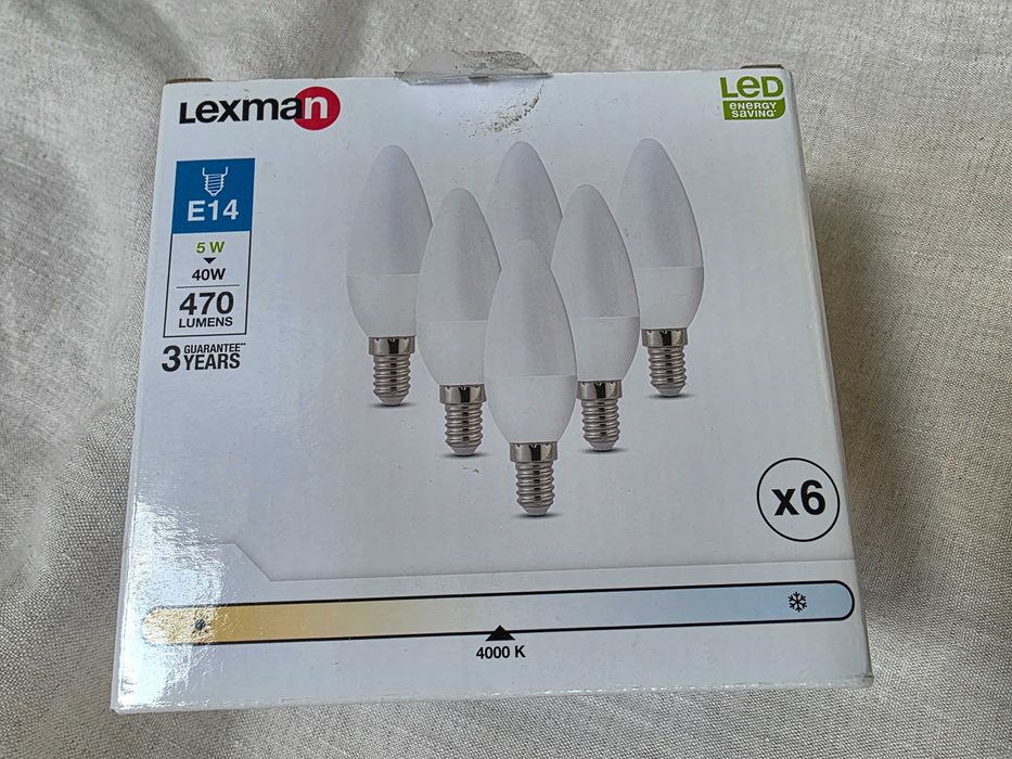 Pack 6 lampadas E14 LED 470 lumens