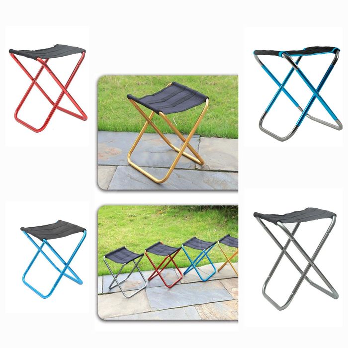 Стілець алюмінієвий складний, туристичний, рибальський, витримує 80кг.