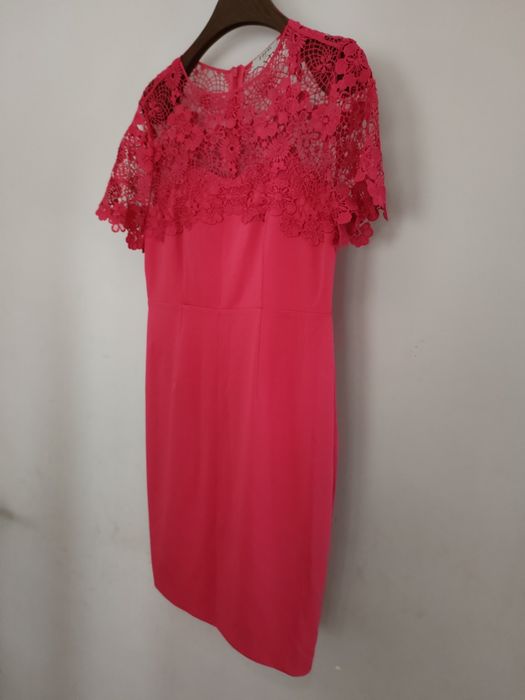 Soon sukienka elegancka malinowa rozm.14