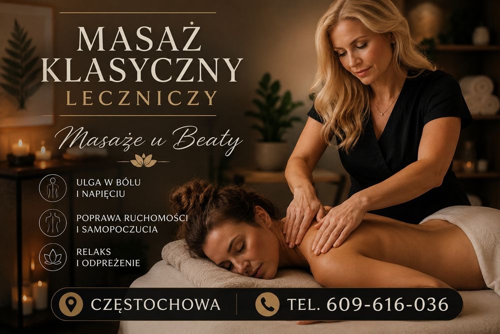 Profesjonalne masaże lecznicze , relaksacyjne
