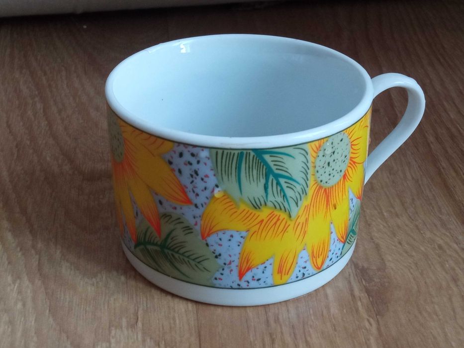 Ceramiczna filiżanka do kawy herbaty w słoneczniki Wigor 150 ml M