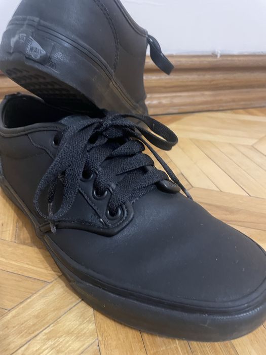 Vans | skórzane | czarne | 40,5 | 26cm | sneakers | tampki