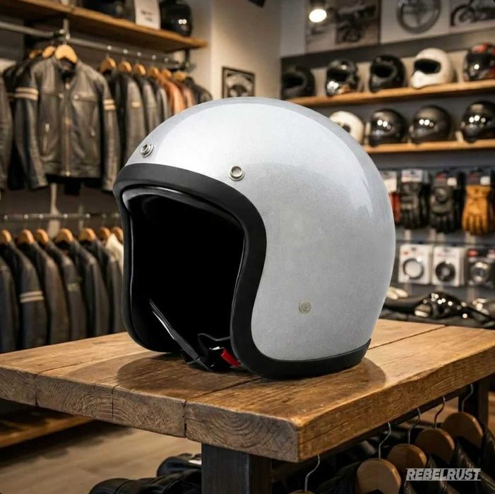 capacete NOVO low profile Vintage moto Rebelrust + Oculos