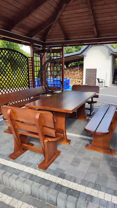 Meble ogrodowe stół ławki krzesła dla 6-16 osób altana parasol ogród