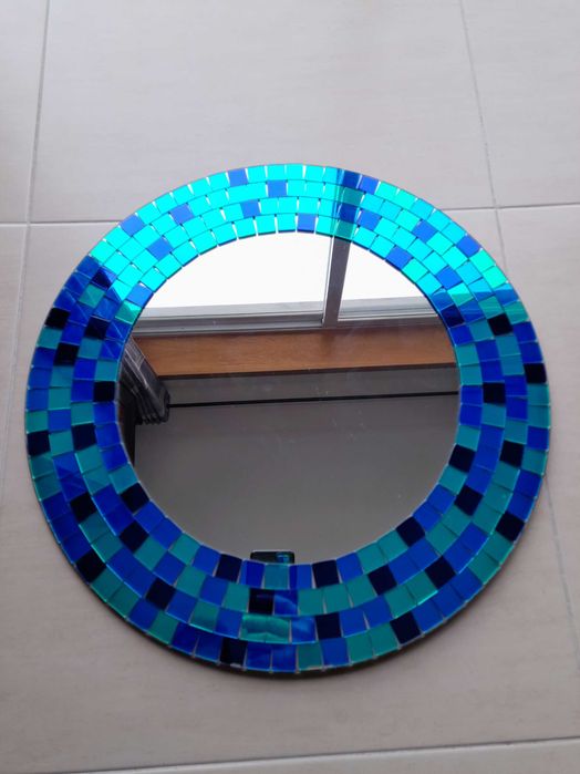 Espelho de Parede Redondo Mosaico Colorido64585476522114121
