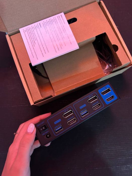 KVM-перемикача VPFCT HDMI & DP Dual Monitor Switch 2x2 Док-станція