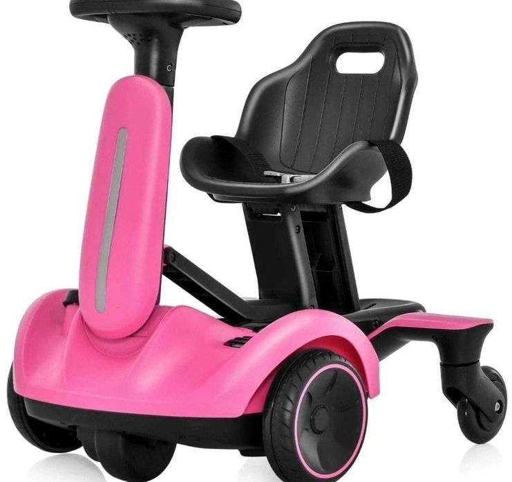 Gokart elektryczny do driftu – pięciokołowy (różowy)