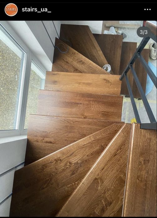 Сходинка Дубова , Дуб Рустік , Сходинка 2 сорт , Сходи дуб Кантрі