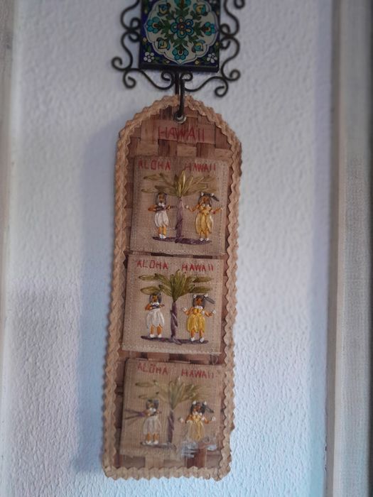 9 bases de copos"Offley" bolsa artesanal  de viagem/Hawai