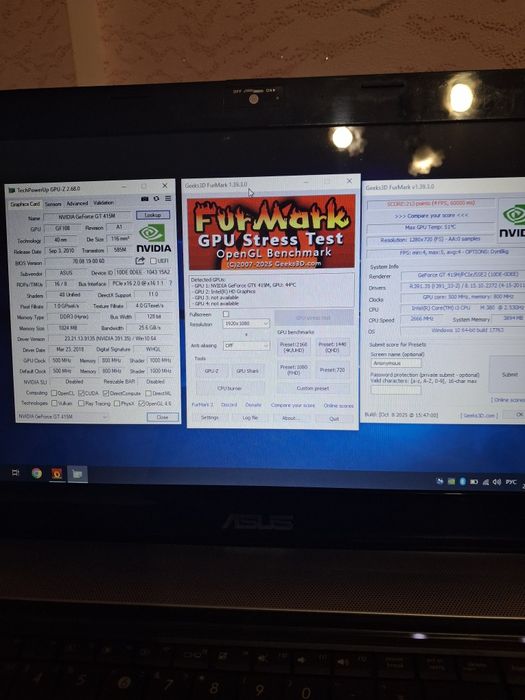 Ноутбук ASUS/i3 380m/4/640/NVIDIA GT415 1Gb/2 часа батаре,