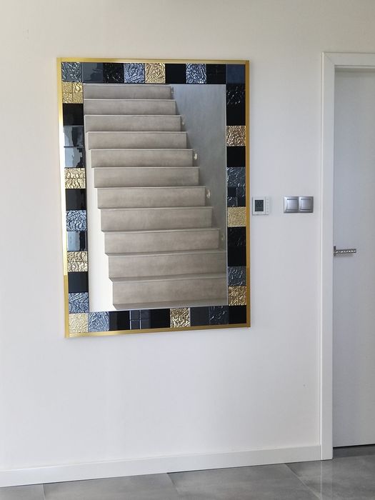 LUSTRO glamour dekoracyjne nowoczesne w ozdobnej ramie