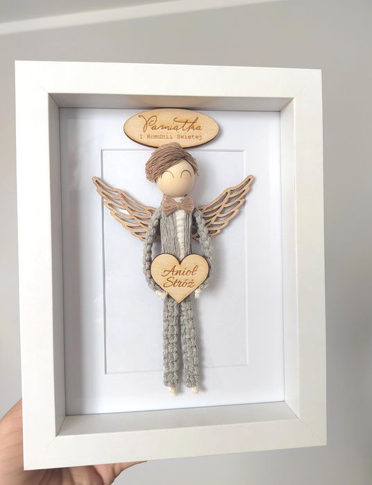 Anioł Stróż makrama chłopak